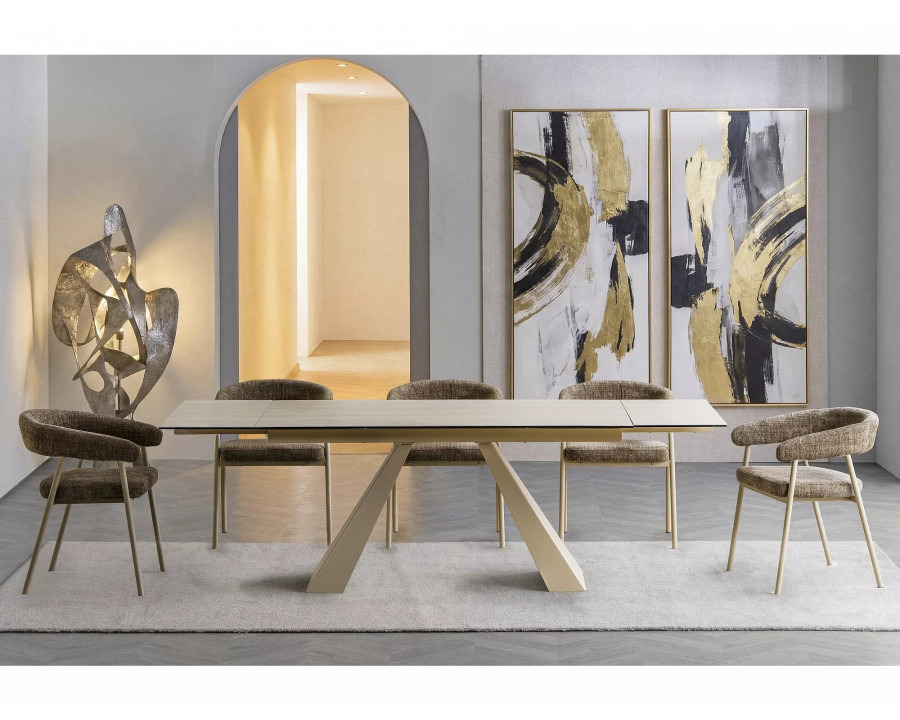 Стілець кухонний обідній м'який Katana Капучіно тканина / Кашемір каркас