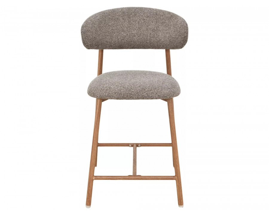 Напівбарний стілець кухонний Elton H-2 Капучіно тканина / Дуб каркас