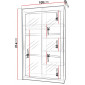 Шафа-купе KARO 100 100х216х60 білий / білий