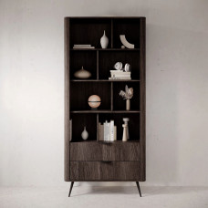 Стелаж Веріс / Veris 2S/88 з 2 шухлядами Дуб дунін/чорний