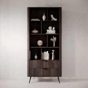 Стелаж Веріс / Veris 2S/88 з 2 шухлядами Дуб дунін/чорний