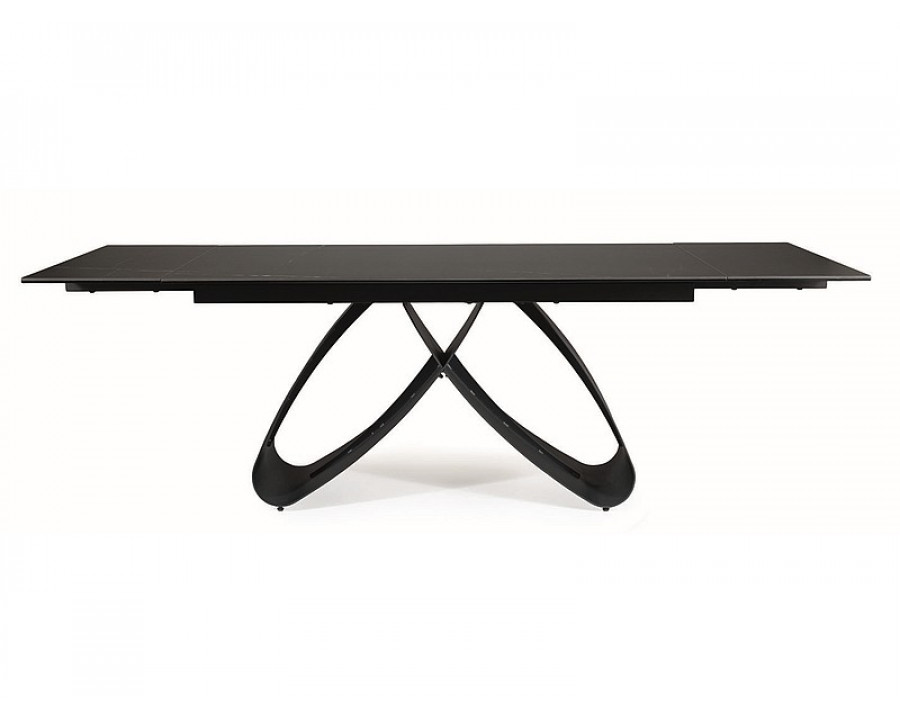 Стіл обідній розкладний SAMANTA CERAMIC 160(240)*90 чорний SAHARA NOIR/чорний мат SAMANTACC160