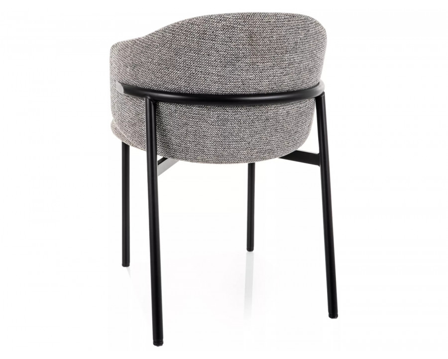 Стілець кухонний обідній м'який Osaka Сіра тканина / Чорний каркас