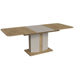 Обідній стіл розкладний CRYSTAL D/K MAX 160(190-220)х90 дуб кремона торро/кашемір