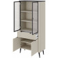 Вітрина MARLY REG 2 90х191х40 кашемір / сірий