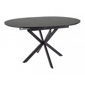 Стіл обідній розкладний GASTON CERAMIC 100(135)*100 чорний GASTONC100