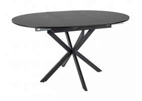 Стіл обідній розкладний GASTON CERAMIC 100(135)*100 чорний GASTONC100