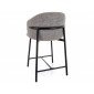 Напівбарний стілець кухонний Osaka H-2 Сіра тканина / Чорний каркас
