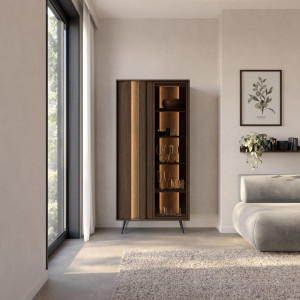 Вітрина з підсвіткою Амаро / Amaro 2D/93 2-дверна Дуб дунін