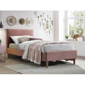 Ліжко односпальне ACOMA VELVET 90X200 антична троянда/дуб BLUVEL 52