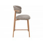 Напівбарний стілець кухонний Elton H-2 Капучіно тканина / Дуб каркас