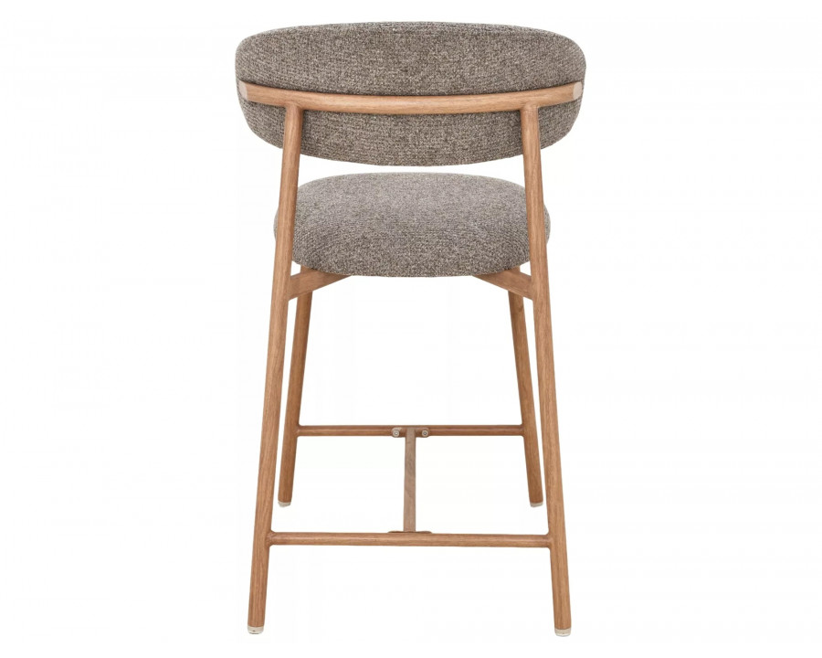 Напівбарний стілець кухонний Elton H-2 Капучіно тканина / Дуб каркас