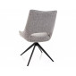 Стілець кухонний обідній м'який Fino I Сіра тканина Noelle / Чорний каркас