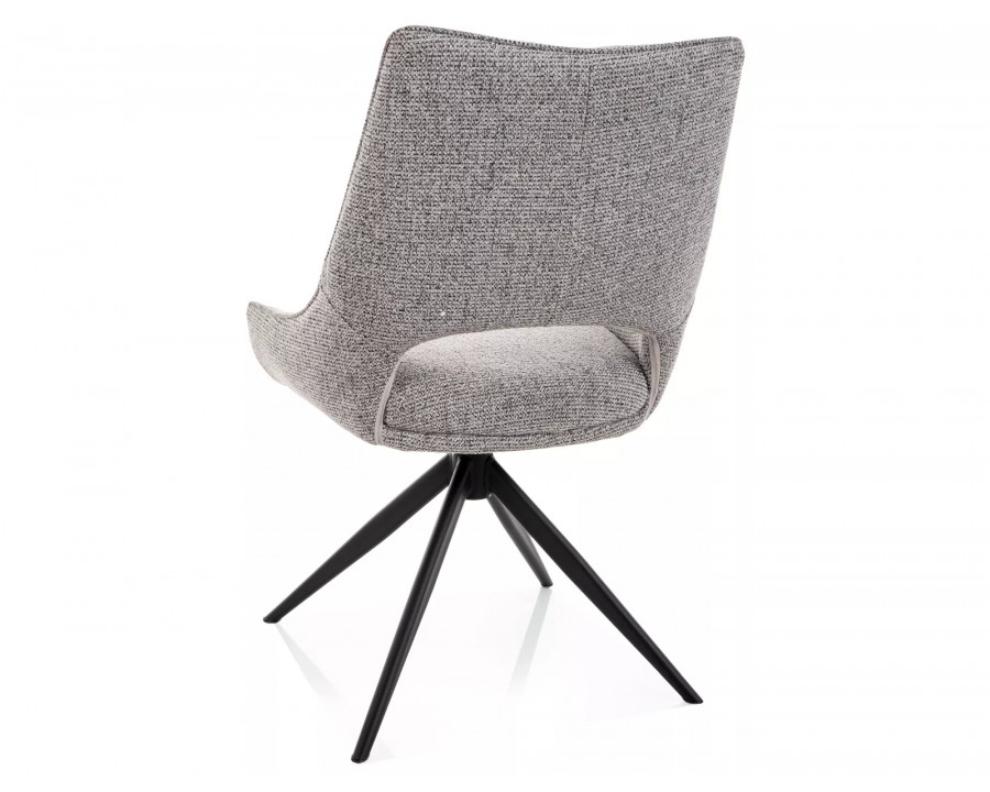 Стілець кухонний обідній м'який Fino I Сіра тканина Noelle / Чорний каркас