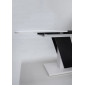 Стіл обідній Carvelo 140(180)x80 Біла Аляска / Чорний Уніколор