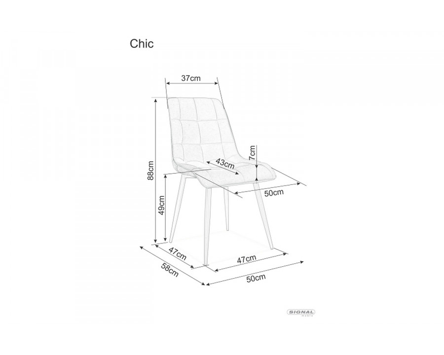Крісло CHIC BREGO Чорний каркас / Карі 68