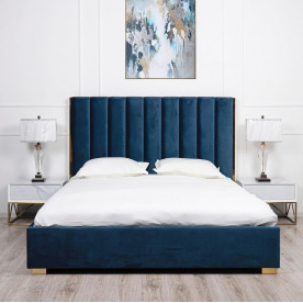 Ліжко 1,8 Фешн Тканина сучасна 2030x2150x1400 синій