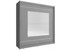 Шафа-купе Мая IX / Maja IX 200 2-дверна з дзеркалом Графіт 200х62х214 см.