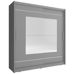 Шафа-купе Мая IX / Maja IX 200 2-дверна з дзеркалом Графіт 200х62х214 см.