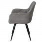 Стілець кухонний ARDEN Чорний каркас / Сірий тканина
