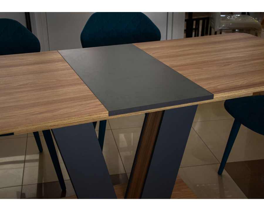 Стіл обідній Torino 140(180)x80 Блеквуд Ячмінний / Графіт