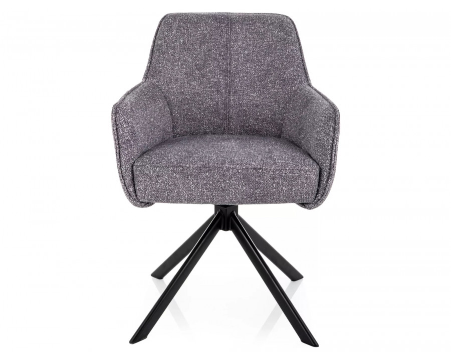 Стілець кухонний обідній м'який Notti Leo Сіра тканина / Чорний каркас