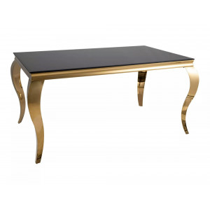 Стіл обідній PRINCE 150*90 чорний / золото PRINCECZL150