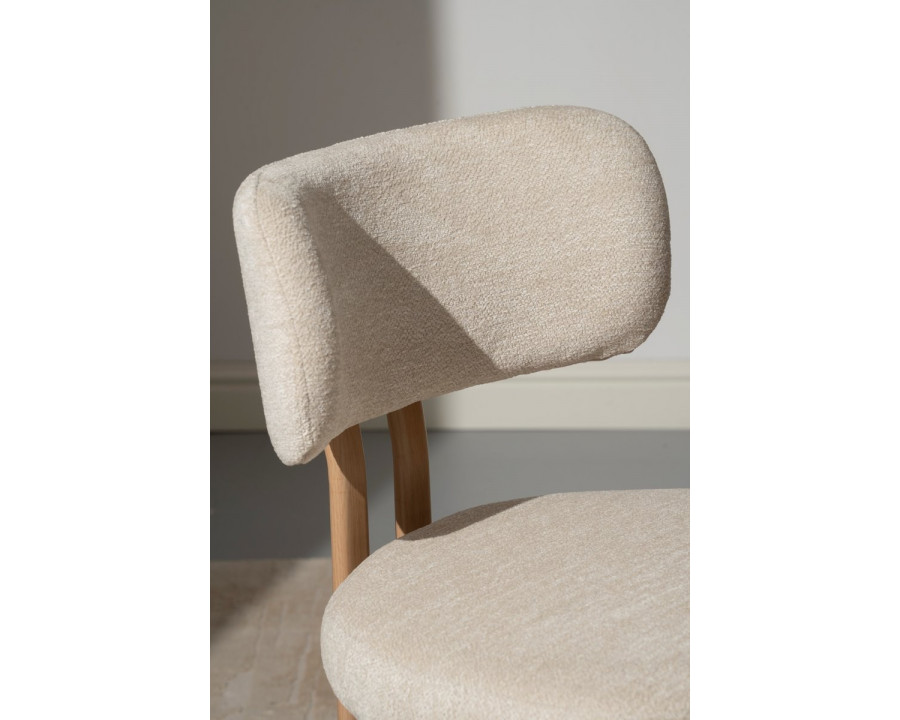 Cтілець кухонний TANO дуб метал/бежева тканина