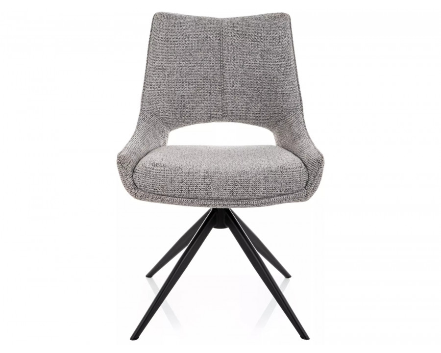 Стілець кухонний обідній м'який Fino I Сіра тканина Noelle / Чорний каркас
