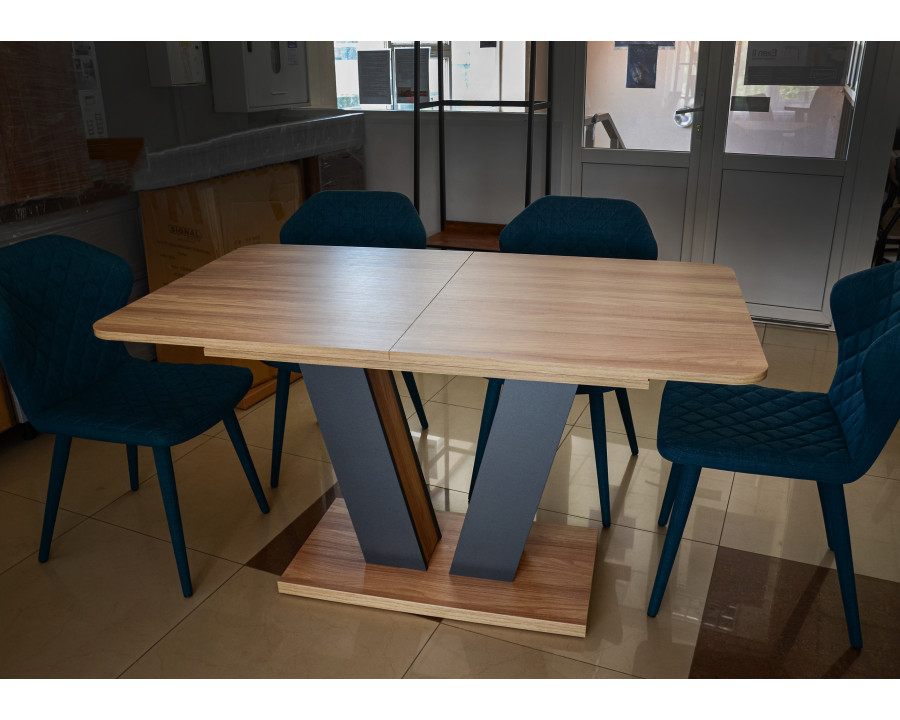 Стіл обідній Torino 140(180)x80 Блеквуд Ячмінний / Графіт