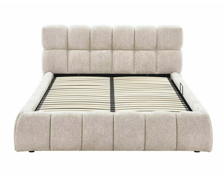 Ліжко полуторне м'яке Parma Raven 140×200 Бежева тканина