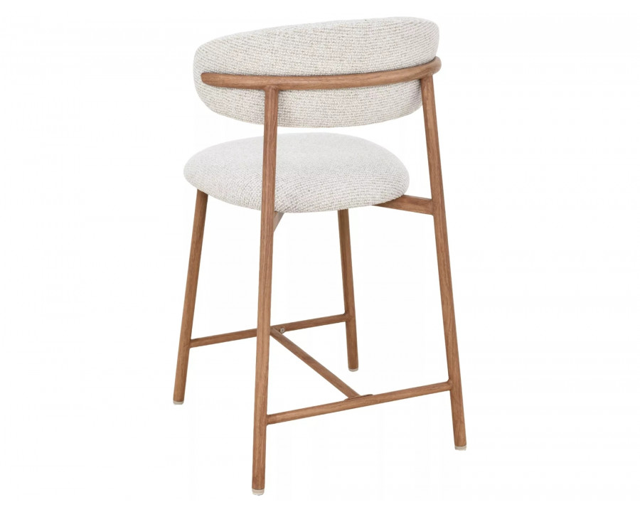 Напівбарний стілець кухонний Elton H-2 Світло-бежева тканина / Дуб каркас