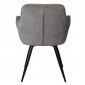Стілець кухонний ARDEN Чорний каркас / Сірий тканина