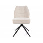 Стілець кухонний обідній м'який John Raven Світло-бежева тканина / Чорний каркас