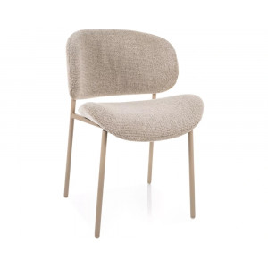 Стілець кухонний обідній м'який Kiso Noelle Бежева тканина / Кашемір каркас