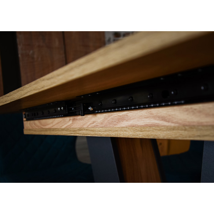Стіл обідній Torino 140(180)x80 Блеквуд Ячмінний / Графіт