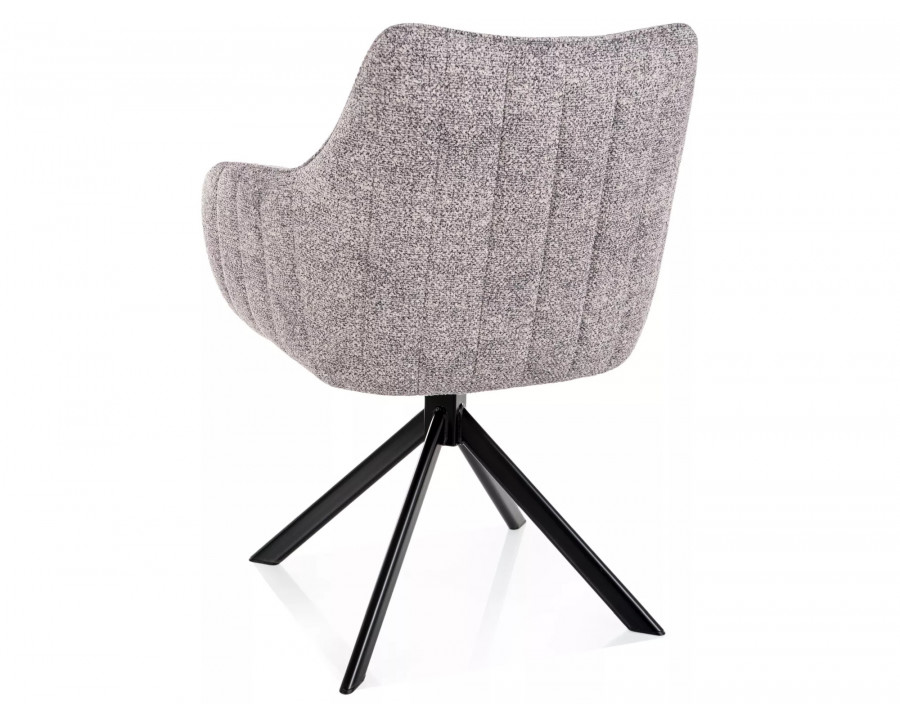 Стілець кухонний обідній м'який Azalia Leo Світло-сіра тканина / Чорний каркас