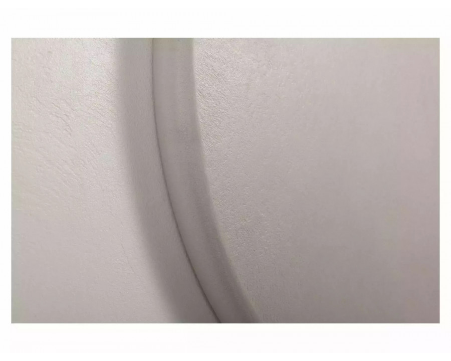 Стіл обідній кухонний Aurora ø120 см МДФ + мікроцемент Світло-сірий / Світло-сірий каркас