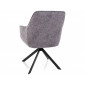 Стілець кухонний обідній м'який Notti Leo Сіра тканина / Чорний каркас
