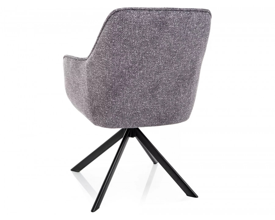 Стілець кухонний обідній м'який Notti Leo Сіра тканина / Чорний каркас