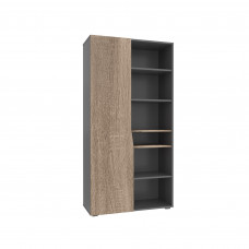 Connect A Intarsio Шафа з відкритими полками лівий Дуб Сонома Трюфель + Антрацит