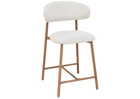 Напівбарний стілець кухонний Elton H-2 Світло-бежева тканина / Дуб каркас