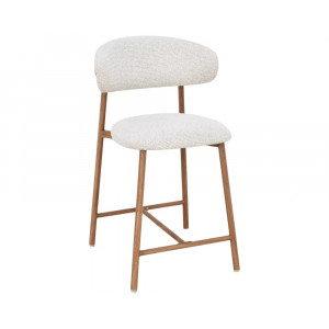 Напівбарний стілець кухонний Elton H-2 Світло-бежева тканина / Дуб каркас