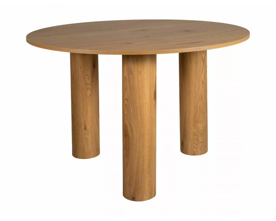 Стіл обідній кухонний Montana ø120 см МДФ + шпон Дуб / Дуб каркас