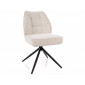 Стілець кухонний обідній м'який John Raven Світло-бежева тканина / Чорний каркас