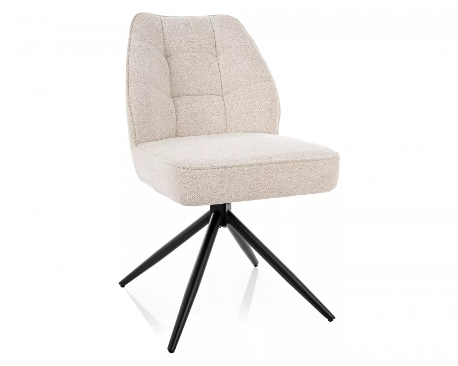 Стілець кухонний обідній м'який John Raven Світло-бежева тканина / Чорний каркас