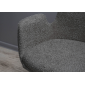 Стілець Дюк, з металу, сидіння з тканини, 60x59x86 см, Сірий букле поворот 360°