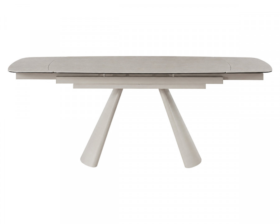 Стіл обідній розкладний BROOKLYN CERAMIC 140(200)*80 сірий мат / кашемір