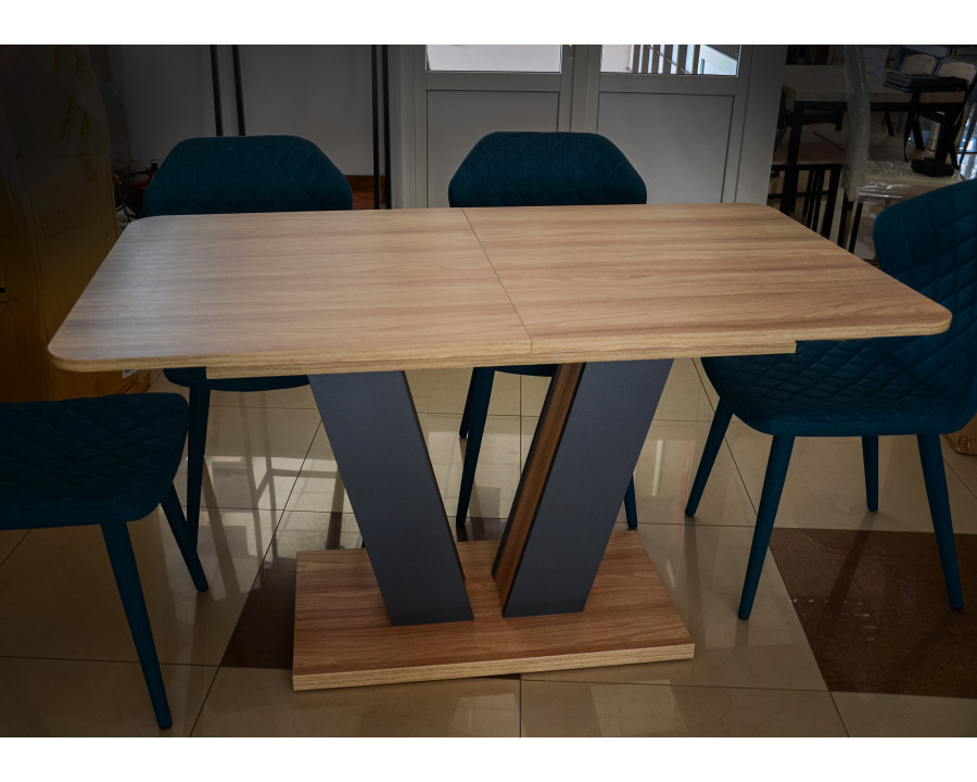 Стіл обідній Torino 140(180)x80 Блеквуд Ячмінний / Графіт