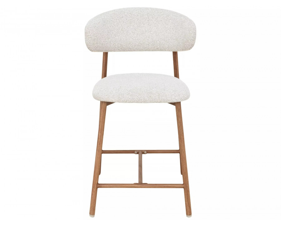 Напівбарний стілець кухонний Elton H-2 Світло-бежева тканина / Дуб каркас
